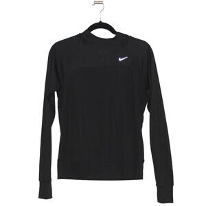 Nike Mesh Sleeve Black Long Sleeve Dri Fit Top Medium